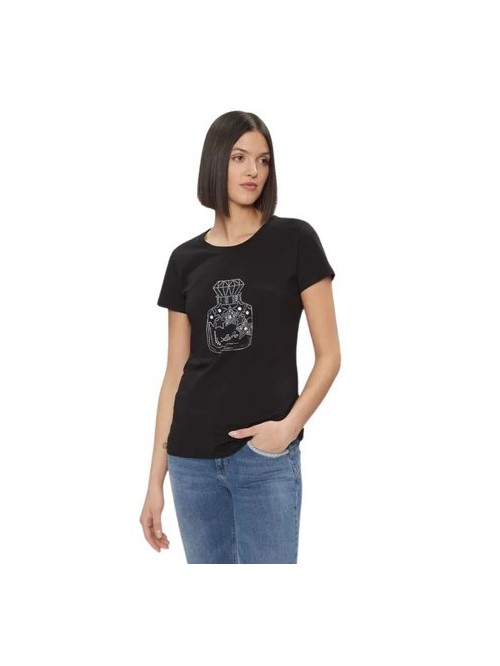 Liu Jo T-shirt In Cotone Con Stampa Di Strass Mod. WA4034JS923/ Q9976
